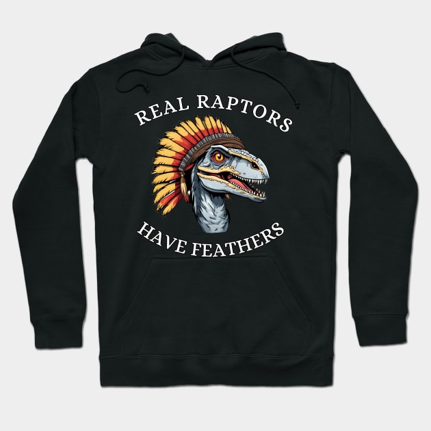 Funny Dinosaur Raptor w Feathers Hoodie by MordaxFurittus